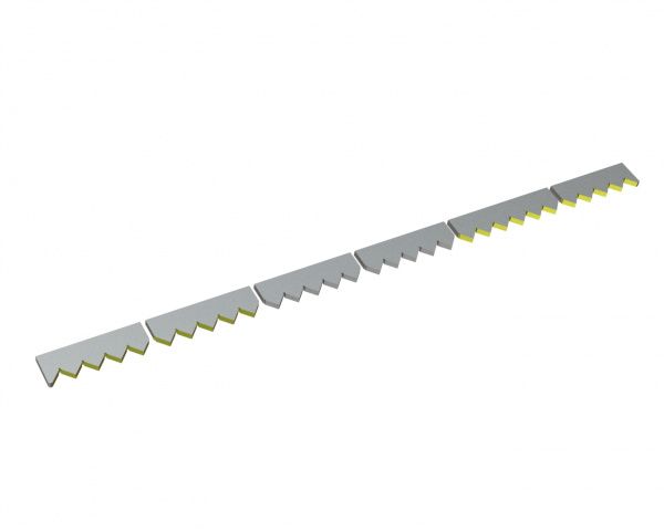Counter knife 6-parts 2485x124x25 Eco Line for Vecoplan LLC (Retech) Vecoplan VAZ 2500