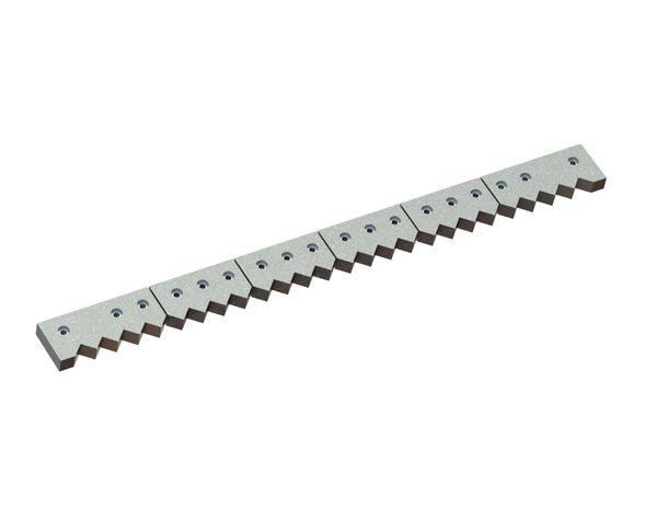 Counter knife 6-piece 1711x142x45, PremiumCut, 18 holes with flat countersink, 12xM16 thread for Weima Maschinenbau GmbH 