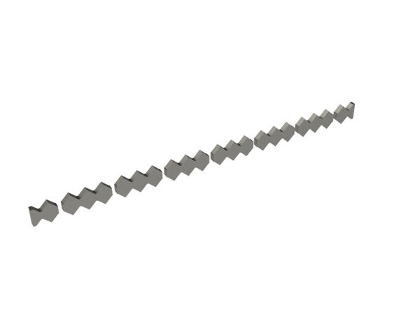 Counter knife 8-part 2952x200x50, Premium Line, version 110, Creusabro for Untha Untha XR