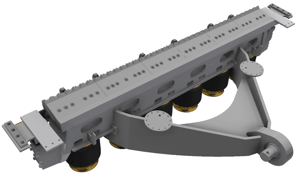 Counter knife beam complete incl. mounting parts suitable for Vecoplan VAZ 2000 and VAZ 2500 for Vecoplan Vecoplan VAZ
