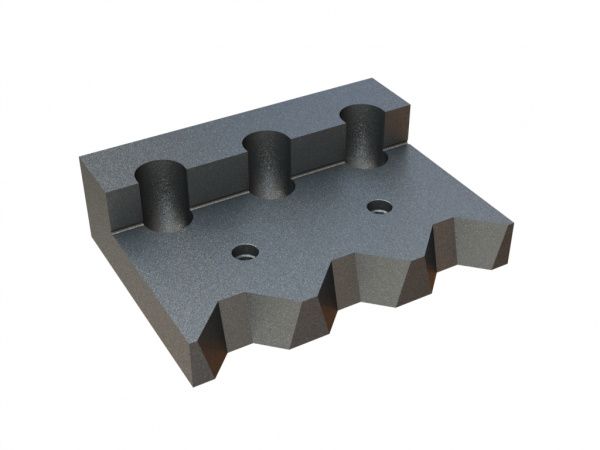 Counter knife carrier 345x252x97, version 107 for Lindner Recyclingtech Lindner Meteor 1750