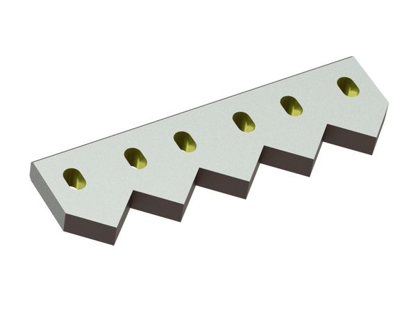 Counter knife center 531x157x39, Eco Line, 6 slotted holes, W version for Previero 