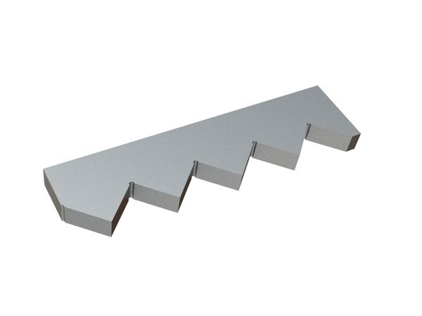 Counter knife externally 383x97x259 Premium Line for Vecoplan LLC (Retech) 