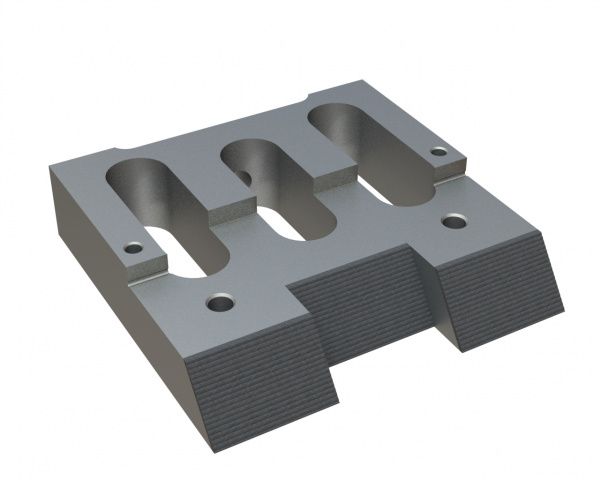 Counter knife holder 340x332x77 hard-faced version 117 stepped rotor for Lindner Recyclingtech Lindner Jupiter