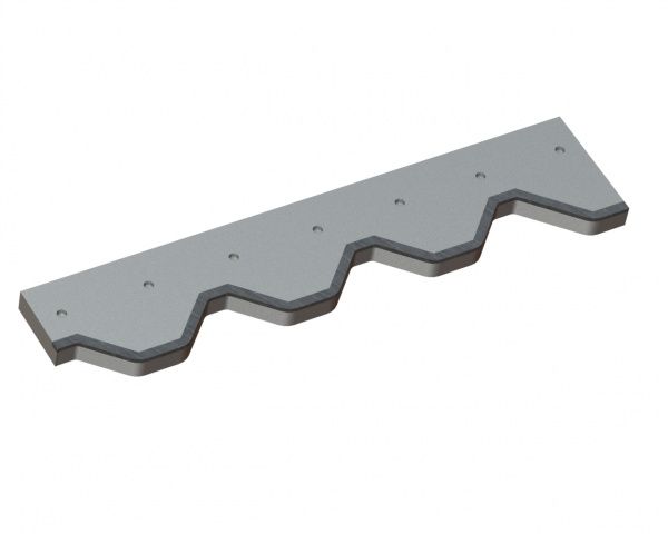 Counter knife left 603x134x25 Premium Line for Vecoplan LLC (Retech) 