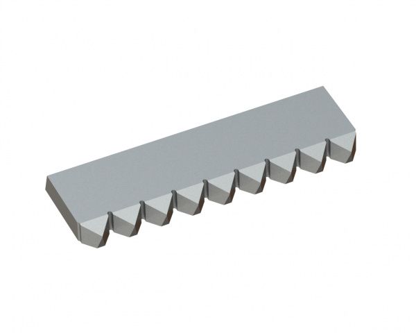 Counter knife middle 386x105x25 Premium Line for Vecoplan LLC (Retech) 