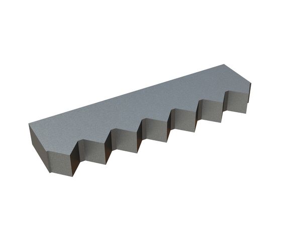 Counter knife middle 453x125x50 Premium Line for Vecoplan 