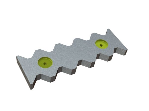 Counter knife middle externally 476x155x38 for Vecoplan LLC (Retech) 