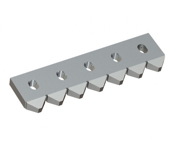 Counter knife middle left 454x123x28 Premium Line for Vecoplan LLC (Retech) 