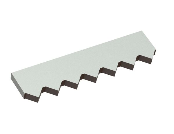 Counter knife middle outer 453x115x25 Premium Line teeth step 65, X-version for Vecoplan Vecoplan VAZ 2500
