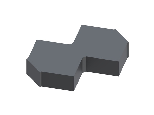 Counter knife middle right 278×200×50 PremiumCut, design 110 for UNTHA America 