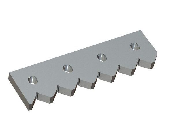 Counter knife outer 427x123x28, 4 slotted holes, 2xM16 thread, X version for Vecoplan LLC (Retech) 