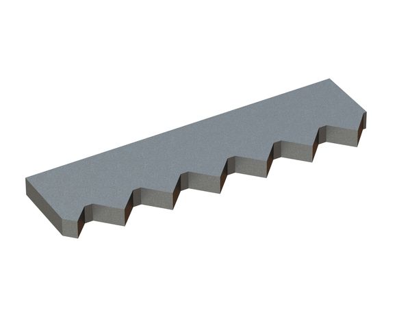 Counter knife outer 429x115x25 Premium Line teeth step 65, X-version for Vecoplan Vecoplan VAZ 2500