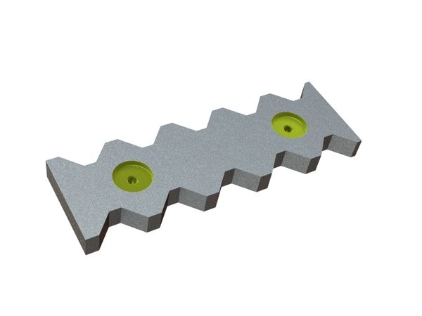 Counter knife outer 487x155x38 Eco Line version 80, W9-versio for Vecoplan LLC (Retech) 