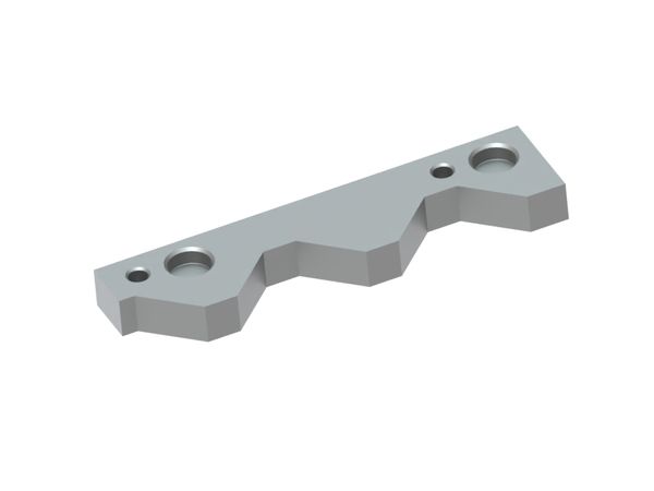 Counter knife right 309x75x29 Premium Line, 2 blind holes, 2xM16, X version for Vecoplan LLC (Retech) 