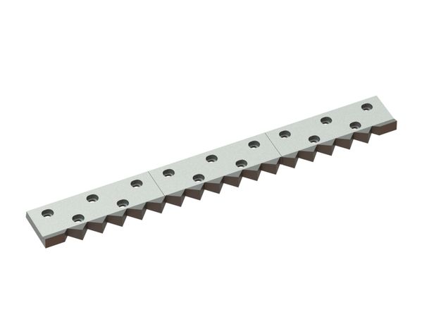 Counter knife set, 3-piece 1394x165x42 Premium Line, version 60, W version for Zeno Zerkleinerungsmaschinen 