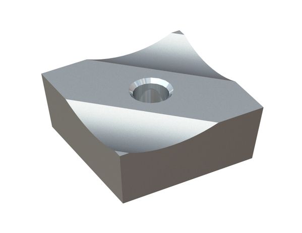 Couronne de coupe 45x45x18, Premium Line, filetage M12, avec rayon concave, version X 