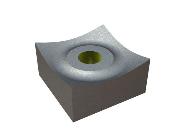 Couronne de coupe 60x60x30, Eco Line, filetage M20, version X pour Vecoplan 