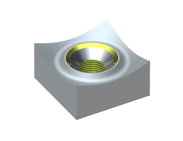 Couronne de coupe 60x60x30, Eco Line, perçage fraisé pour filetage M18, version Y pour Vecoplan Vecoplan VNZ