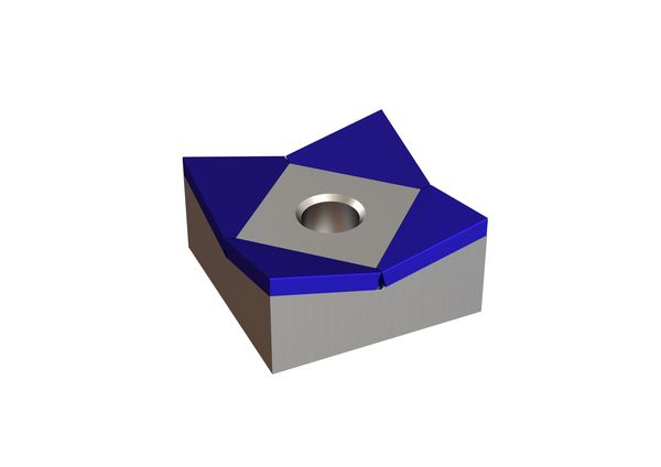 Couronne de coupe 60x60x30, Hybrid Line, tranchant 20°, M18, qualité carbure H4 pour Vecoplan Vecoplan VAZ