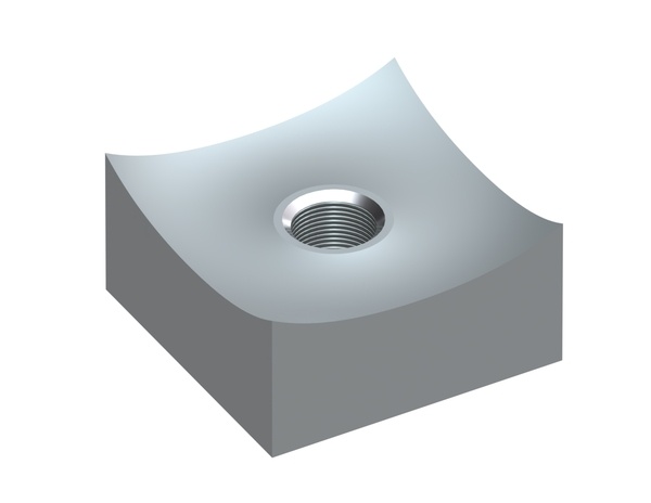 Couronne de coupe 60x60x30, Premium Line, avec rayon concave, filetage M18 pour Vecoplan 