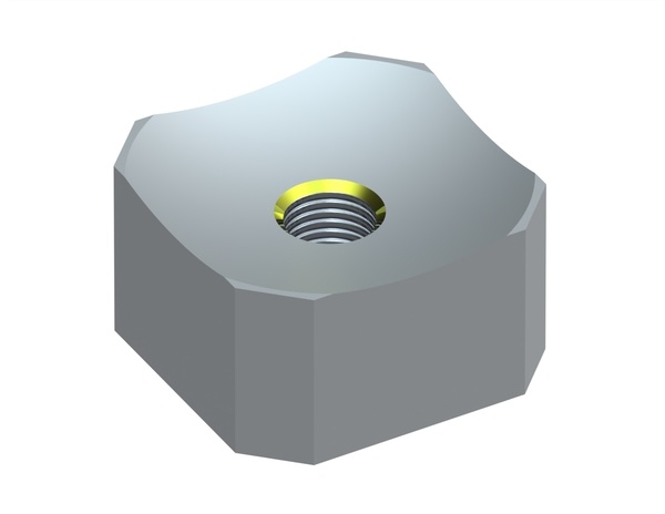 Couronne de coupe 80x80x45, Eco Line, filetage M24, version X pour Vecoplan 