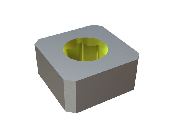 Couteau 130x130x60 Eco Line, trou hexagonal, version 130, version W9 pour Untha Untha XR