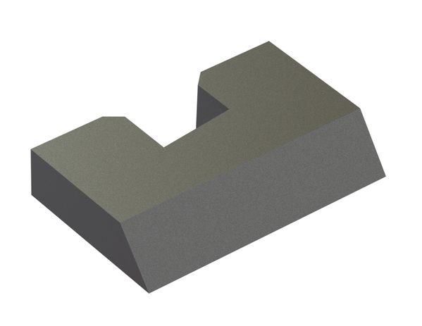 Couteau 150x85x30, version LW gauche, Creusabro pour Lindner Recyclingtech 