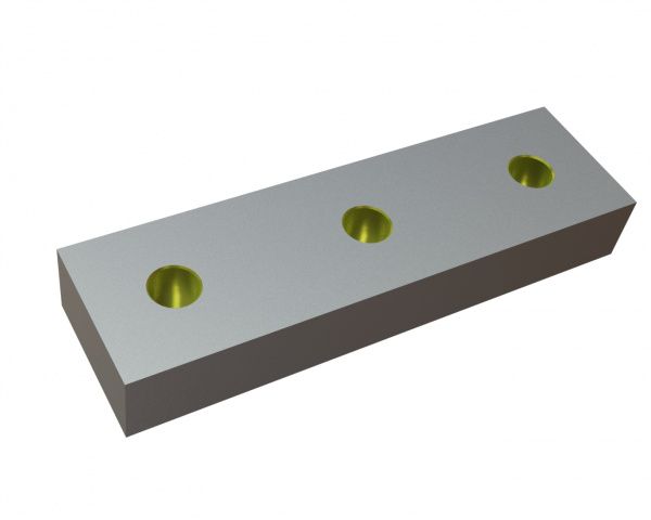 Couteau 195x56x28 Eco Line, 3 perçages, version W pour MeWa | Ehehalt | Andritz MeWa | THM Recycling Mewa UG 1000