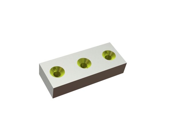 Couteau 195x78x38 Eco Line, 3 trous fraisés, version X pour Artech Recyclingtechnik GmbH 