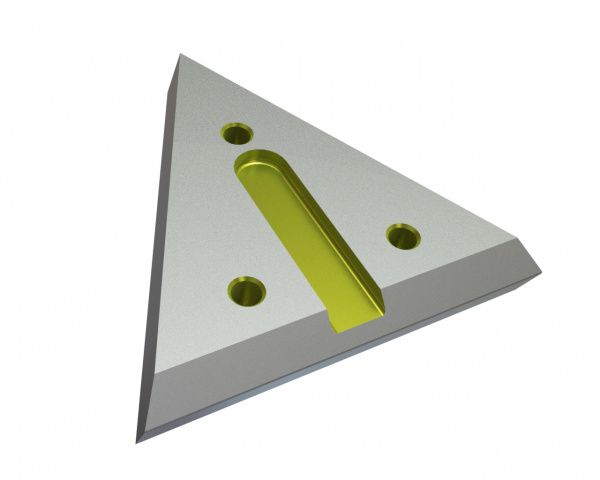 Couteau de broyage rotor 216x209x40, StandardCut, filetage M16, version W9 pour Eldan Recycling Eldan SC | Super Chopper