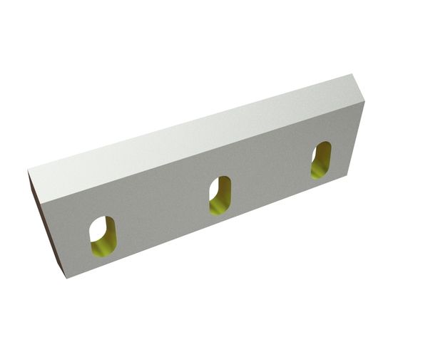 Couteau de rotor 310x100x22, StandardCut, 3 trous oblongs, arête de coupe 50°, 2xM12, version X pour Amis | Zerma 