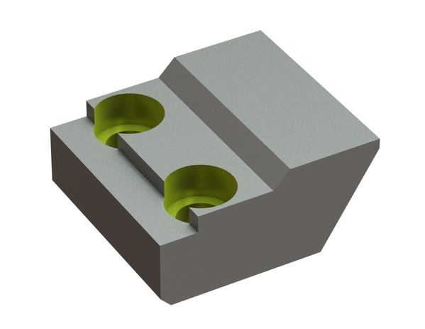 Couteau de rotor 67x60x30 Eco Line, tranchant 58°, 2 trous Ø13, version W pour Meccanica Molinari 