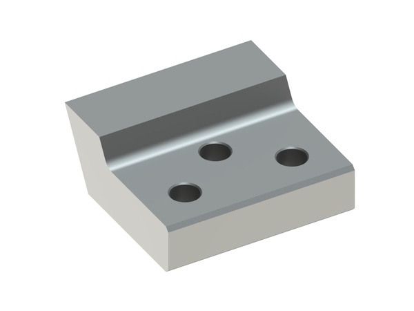 Couteau de rotor 70x67x18 Premium Line, 3xØ10 trous, lame de coupe 59°, variante Y pour Meccanica Molinari 