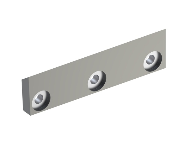 Couteau de rotor droit 328x89x26 Premium Line, 3 trous fraisés, arête de coupe 55°, version X 