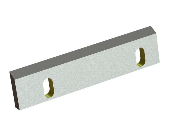 Couteau de rotor droit 334x79x20, Eco Line, 2 trous oblongs, tranchant 60°, 2x filetage M8 