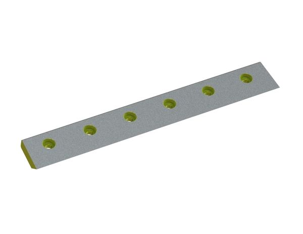 Couteau de rotor droit 399x57x16 Eco Line, 6 trous, tranchant 45°, version Y pour Heinrich Dreher Maschinenbau 