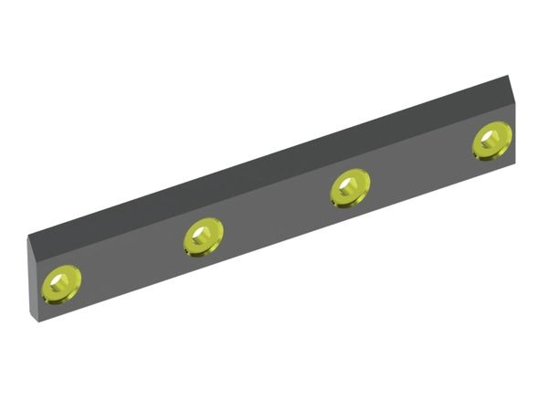 Couteau de rotor gauche 299x54x9.6 StandardCut, 4 trous fraisés, tranchant 20°/30°, version X 