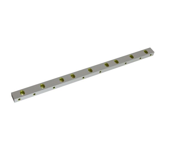 Couteau de stator 1060x54x34 Eco Line, 9 trous oblongs fraisés 17x28, 8xM16 pour Rapid Granulator AB 