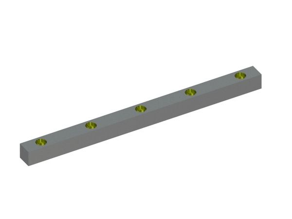 Couteau de stator 780x50x50 Eco Line, 5 perçages fraisés, version X pour Herbold Meckesheim GmbH 
