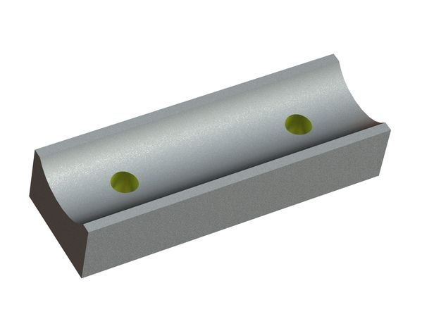 Couteau à gorge 172x57x35 Eco Line, 2x filetage M16, version X, protégé par modèle d’utilité pour Lindner Recyclingtech 