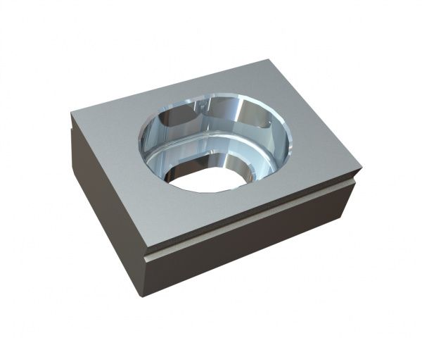 Couteau racleur 40x30x15, Premium Line, fraisure oblongue, arête 75°, version X pour Weima Maschinenbau GmbH Weima WLK