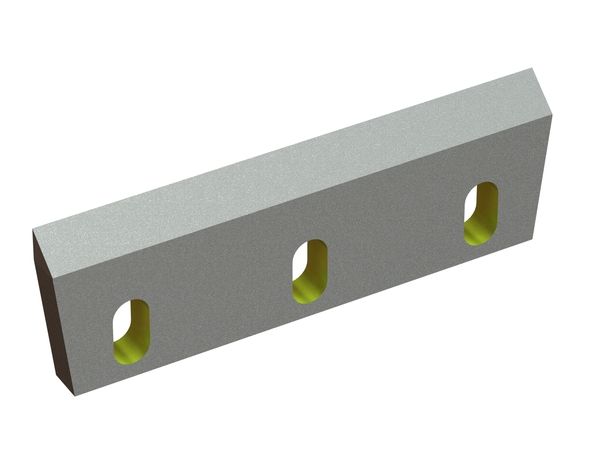 Couteau rotor 310x100x22, StandardCut, 3 trous oblongs, arête de coupe 50°, 2x filetage M12, version pour Zerma | AMIS 