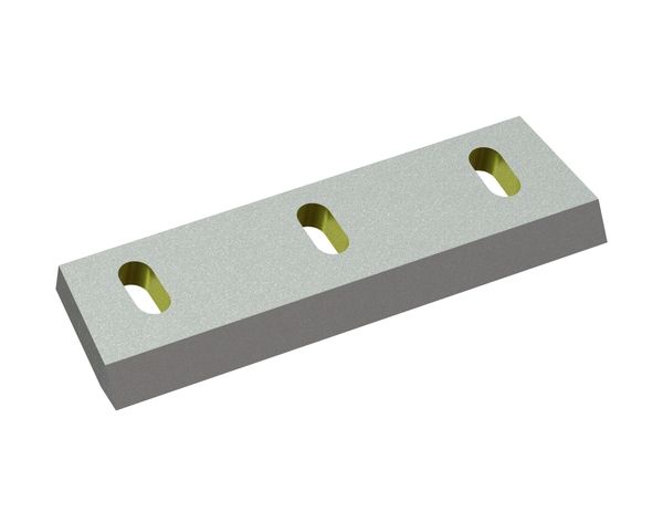 Couteau rotor 350x100x22, Eco Line, 3 trous oblongs, arête 50°, 2x filetage M12 pour Zerma | AMIS 