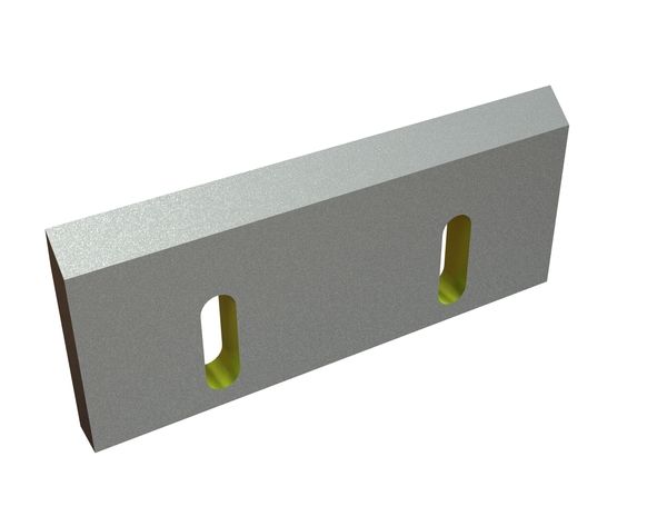 Couteau rotor centre 210x90x16, StandardCut, 2 lumières, arête 7° (avant)/50°, filetage M8 pour Hosokawa Alpine AG 