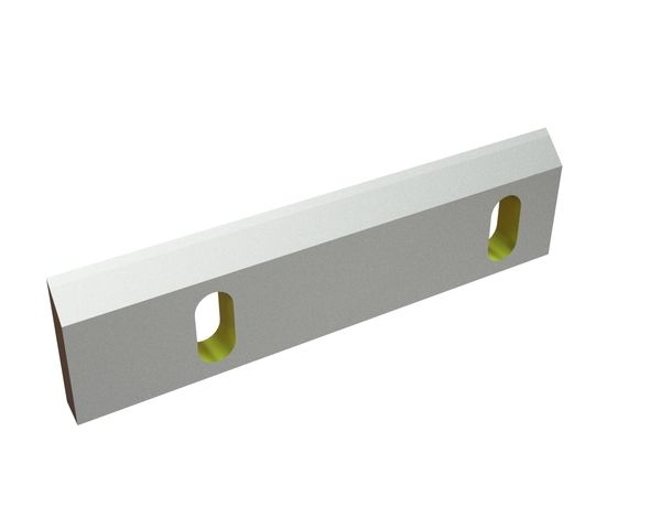 Couteau rotor droit 311x80x20, StandardCut, 2 lumières, arête 4.5x55°/50°, 2xM12 filetages, version pour Rapid Granulator AB 