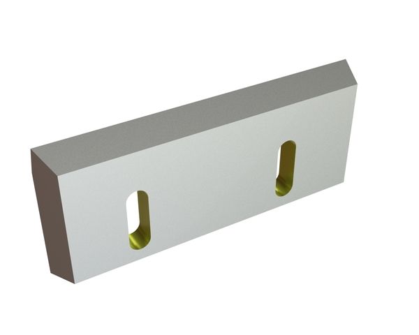 Couteau rotor gauche 210x90x16, Eco Line, 2 lumières, 2xM8 arête, version Y pour Hosokawa Alpine AG 