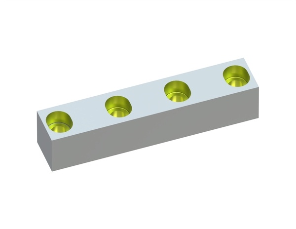 Couteau stator 200x40x40, StandardCut, 4 lumières avec lamage 19.5/14.5 