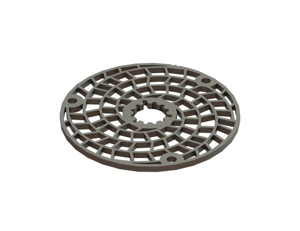 Criba de corte Ø329x12, paso de bola Ø24, acero inoxidable 