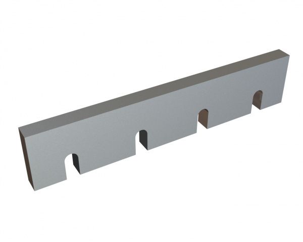 Cuña deflectora 485x100x28, PremiumCut, 4 ranuras, 3x M16, versión X para Herbold Meckesheim GmbH Herbold SMS 80/100